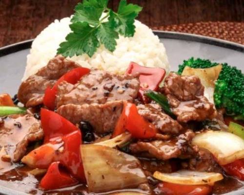 L2 Beef In Black Bean Sauce With Rice 豆豉牛肉饭